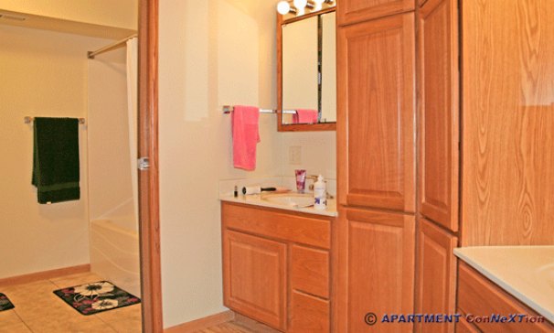 Double Sink Compartmentalized Bathroom