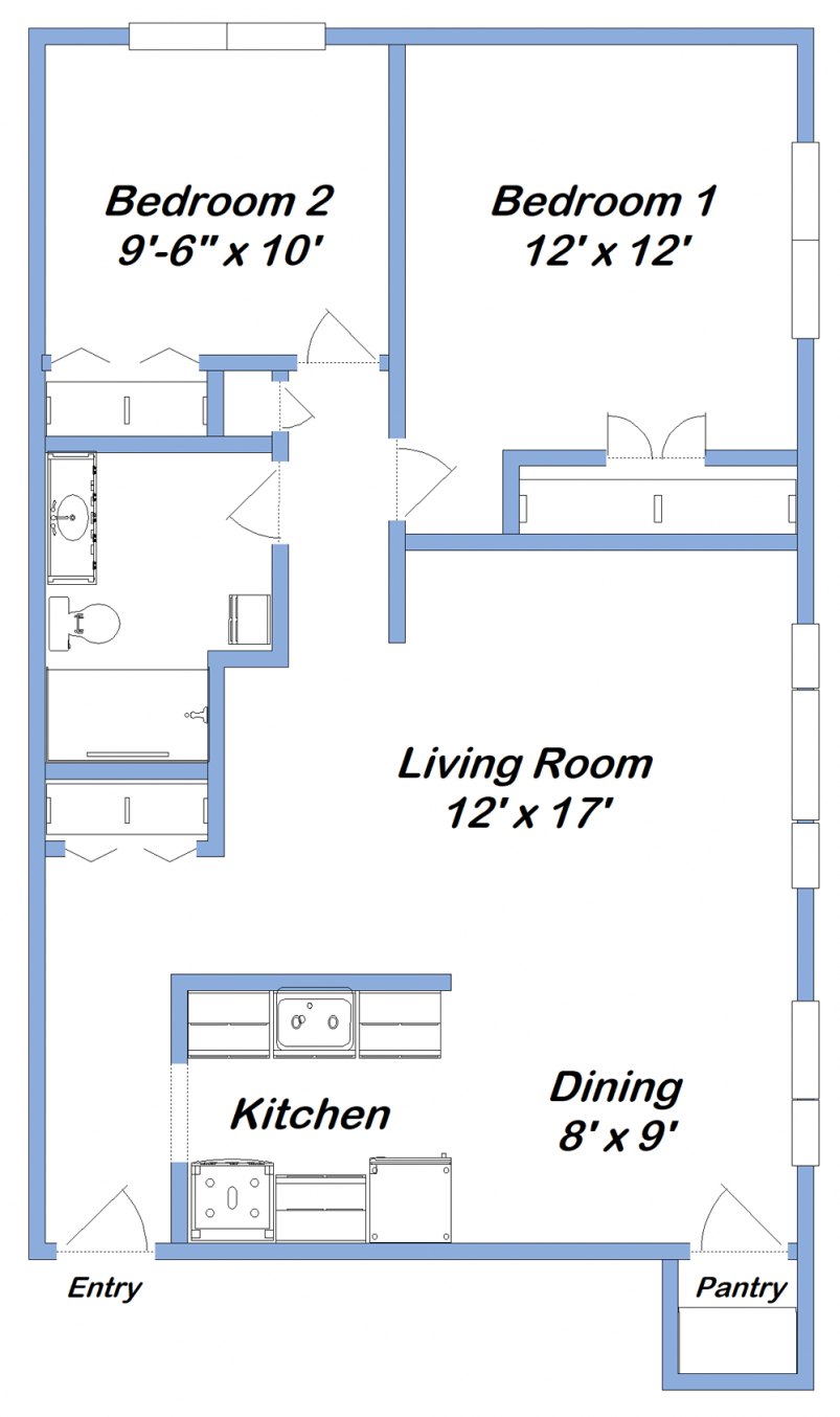 2-Bedroom Floorplan 2-Bedroom Floorplan